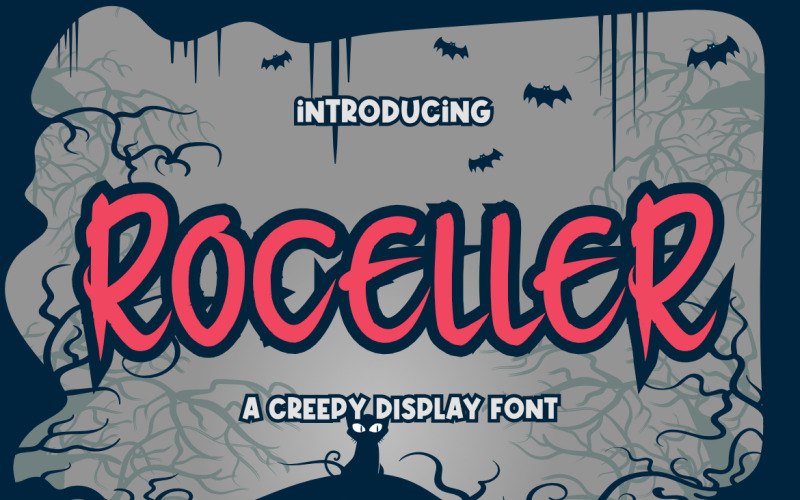 Roceller strašidelné zobrazovací písmo