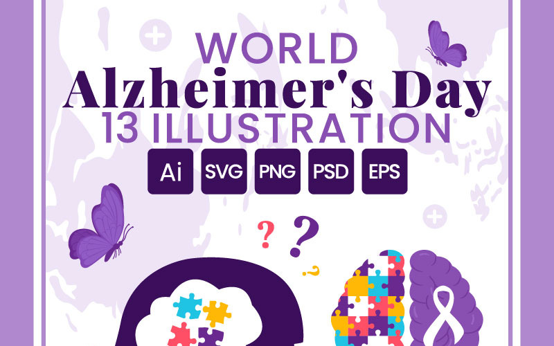 13 Illustration de la Journée mondiale de la maladie d'Alzheimer