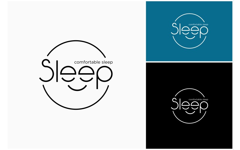 Logo del marchio verbale del testo della buonanotte per dormire
