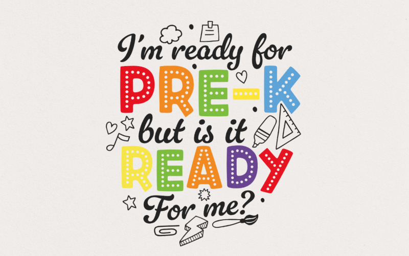 Я готов к Pre K, но готово ли оно для меня png, Рубашка Pre K «Снова в школу» png