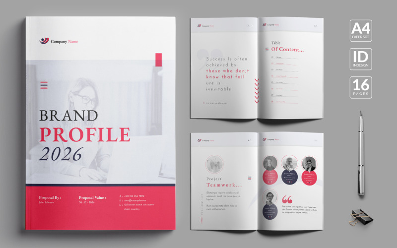 Brand Profile Template - InDesign