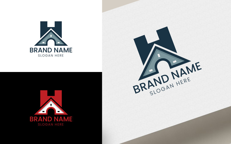 Logo immobilier lettre H-07-163