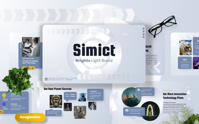 Simict - Pure multifunctionele Googleslide-sjablonen
