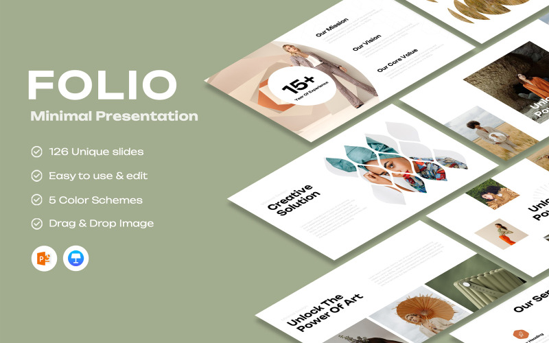 Folio - Modèle Powerpoint minimal