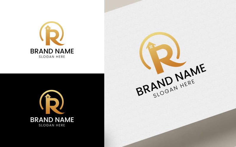 Logo immobilier lettre R-07-173