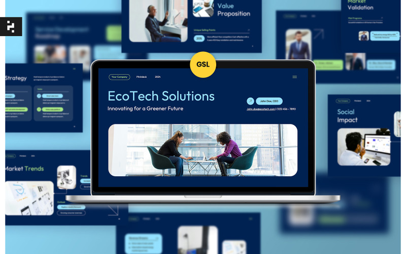 Présentation de l'entreprise de la marine Google Slide
