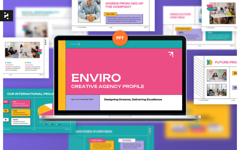 Présentation PowerPoint du profil de l'agence créative
