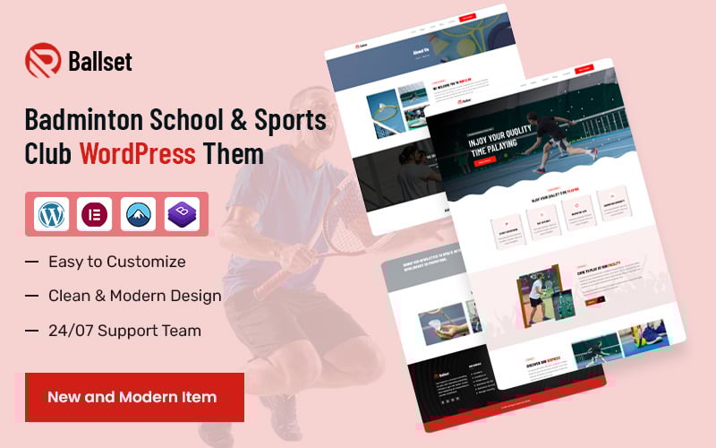 Ballset – Tema de WordPress para escuelas de bádminton y clubes deportivos