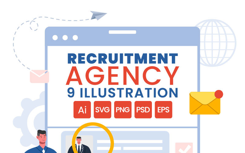 9 Illustration d’une agence de recrutement