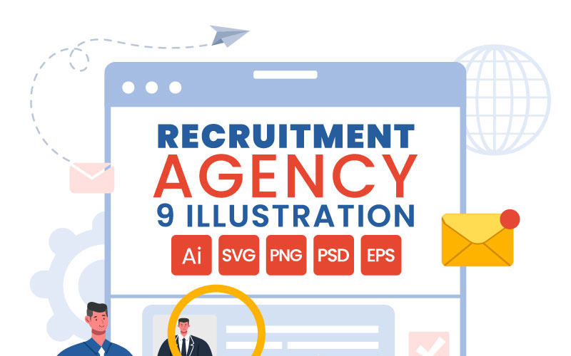 9 Ilustracja agencji rekrutacyjnej