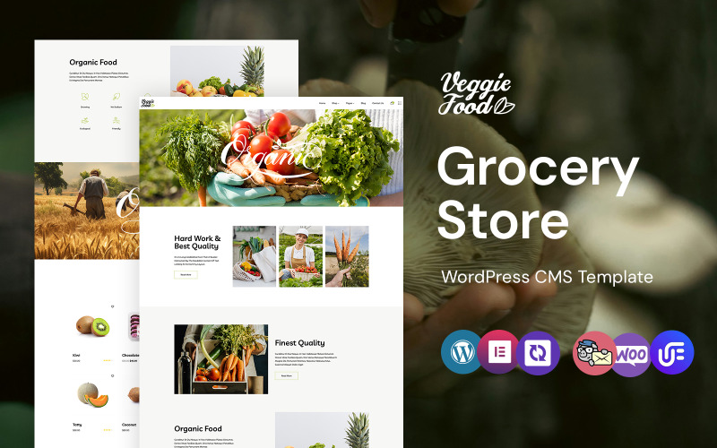 Veggiefood – obchod se zeleninou a potravinami WordPress Téma Elementor