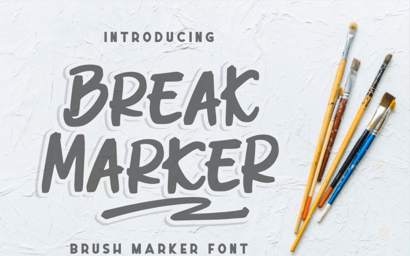 Break Marker – Ecsetjelző betűtípus