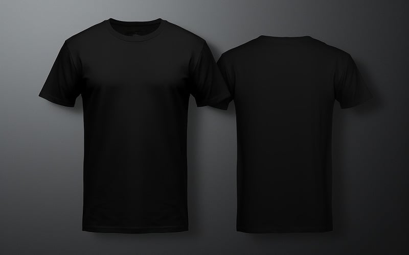 Hangend T-shirt_hangend zwart T-shirt design_blank heren mockup