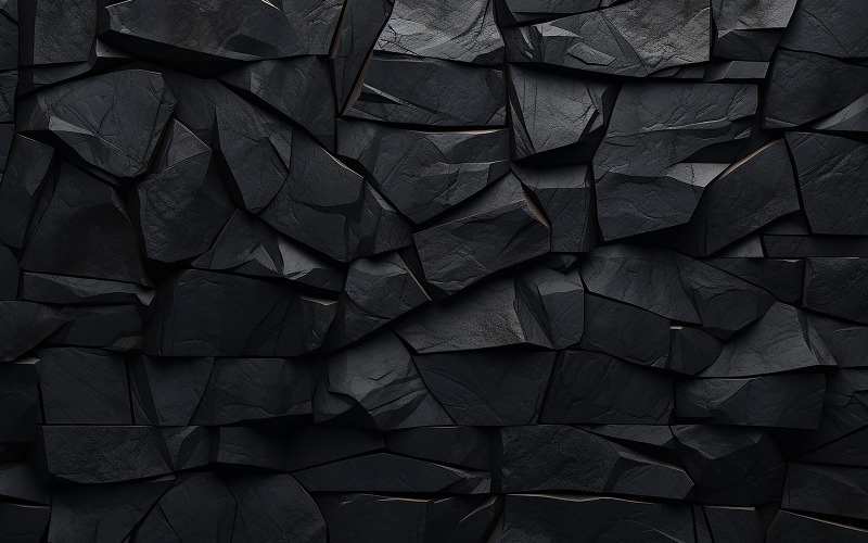 Modèle de mur en pierre sombre_motif de mur en pierre noire background_stone pattern_stone