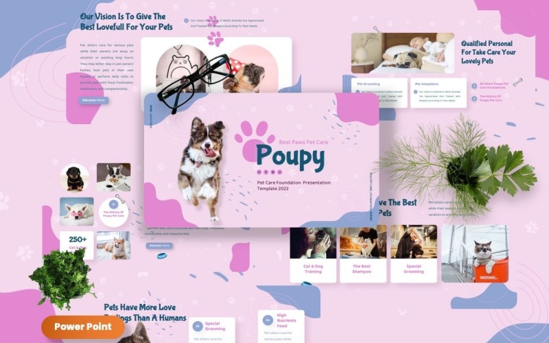 Poupy - Догляд за домашніми тваринами Шаблони Powerpoint