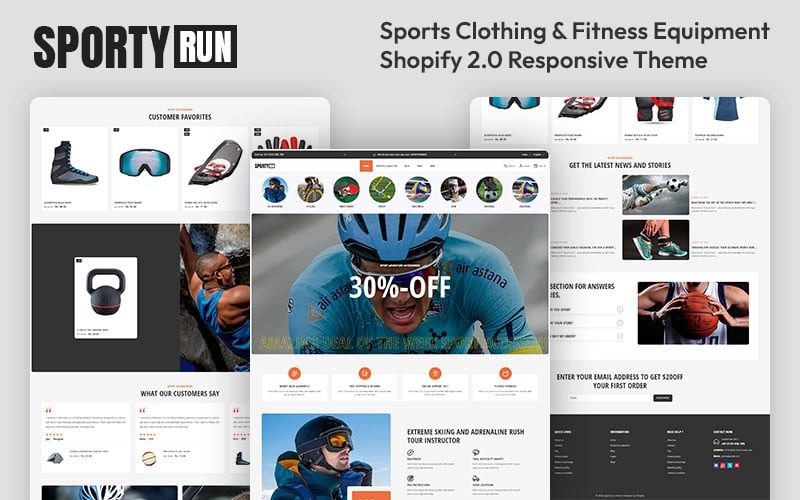 Sportyrun - Vêtements de sport et équipements de fitness Thème réactif Shopify 2.0 polyvalent
