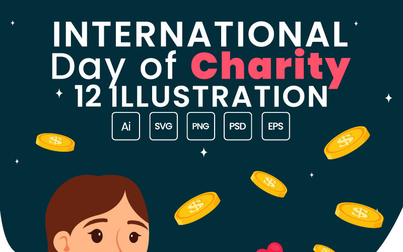 12 Internationaler Tag der Wohltätigkeit Illustration