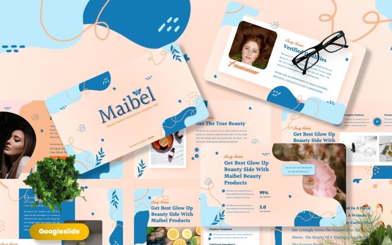 Maibel - Modelos de Googleslide de Produtos de Beleza