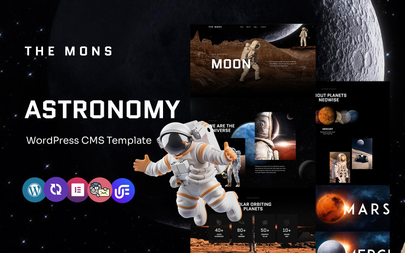 The mons - Tema Elementor multipropósito de WordPress para astronomía