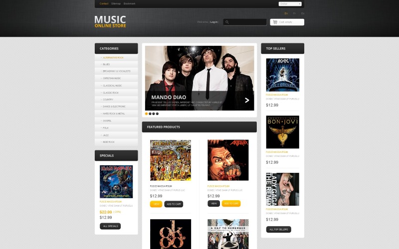 Music Online PrestaShop Theme