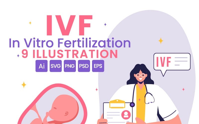 9 Ilustrace IVF neboli oplodnění in vitro