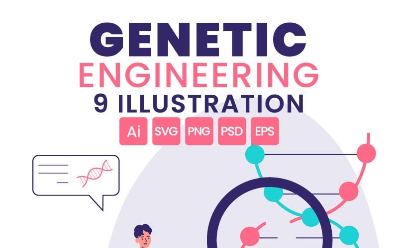 9 Ilustración de ingeniería genética