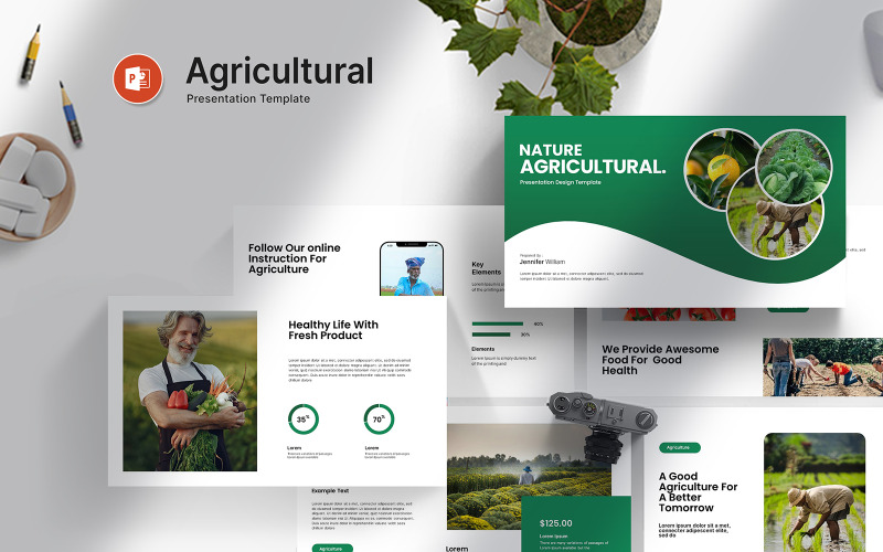 PowerPoint-Präsentationsvorlage für die Landwirtschaft
