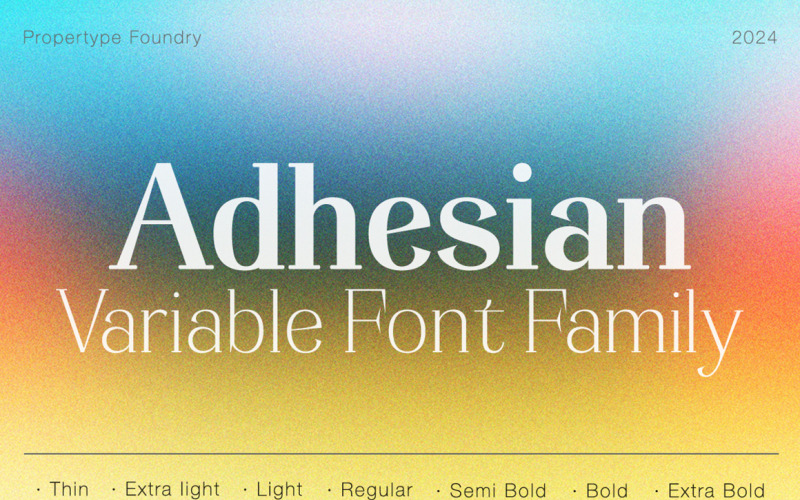 Carattere adesivo serif moderno