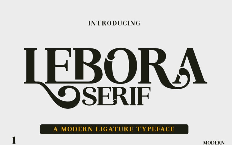 Lebora 字体衬线显示