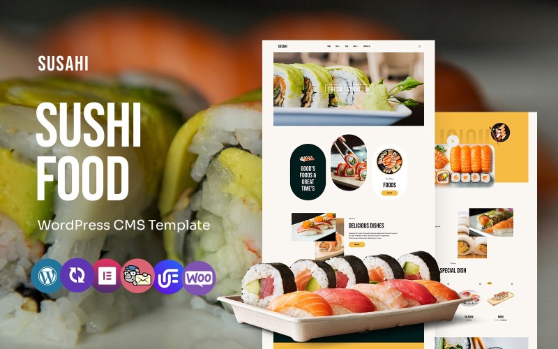 Susahi - Tema WordPress Elementor multiuso per ristoranti di sushi