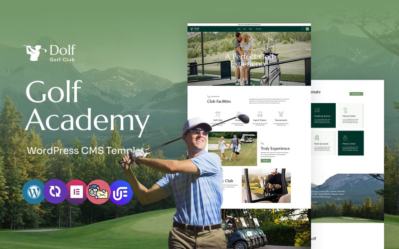 Dolf - Tema Elementor multipropósito de WordPress para Academia de Golf