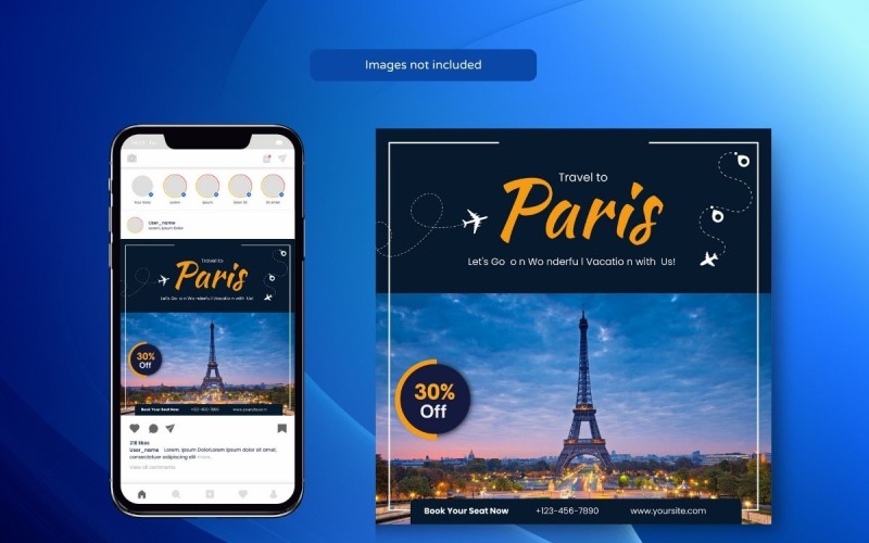 Modelo de tema laranja para ofertas de viagens de férias
