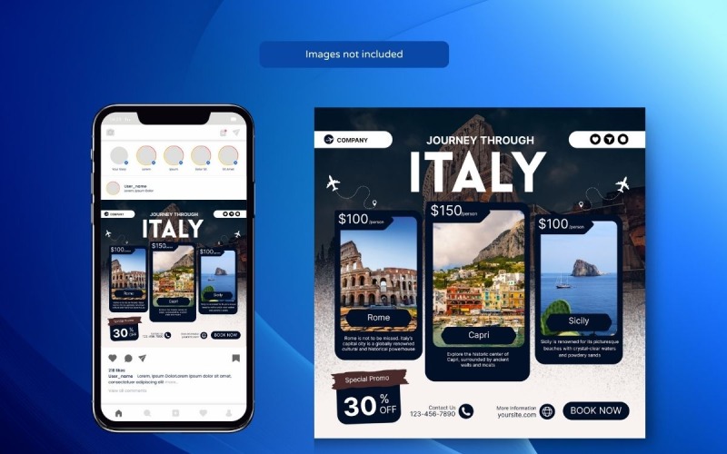 Ofertas Especiais de Viagens Passeios de Férias Espaço reservado para 3 fotos