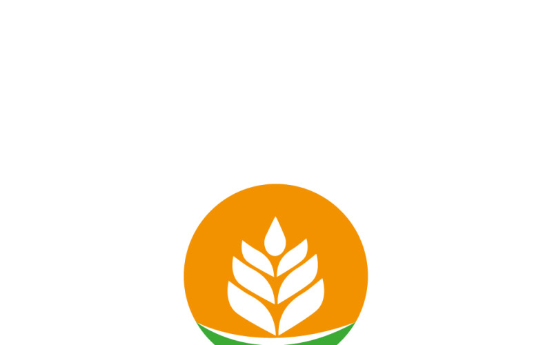 Símbolo de icono de concepto de logotipo de trigo de grano