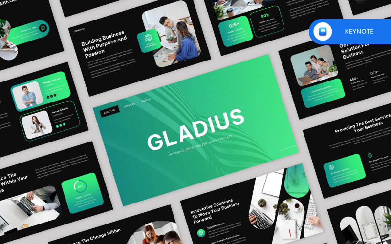 Gladius - Moderne zakelijke Keynote-sjabloon