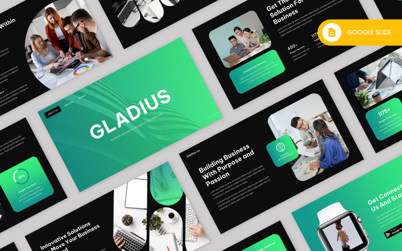Gladius – сучасний бізнес Google Slide Template
