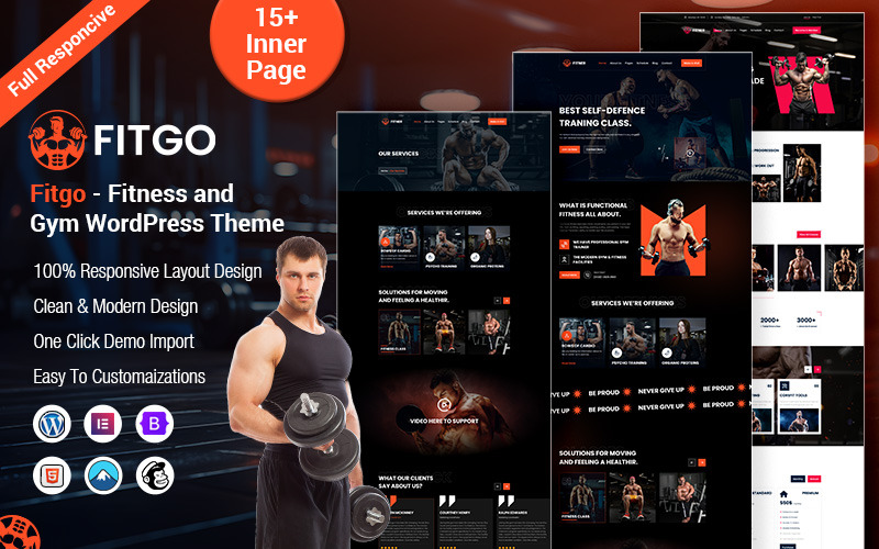Motyw WordPress Fitgo — fitness i siłownia