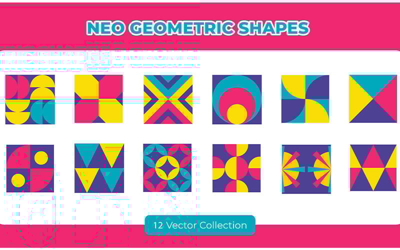 Neo geometrické tvary vektorové sada