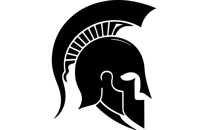 Roman soldier's touch silhouette vector art illustration