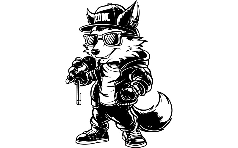 En Fox vektor konst illustration rita