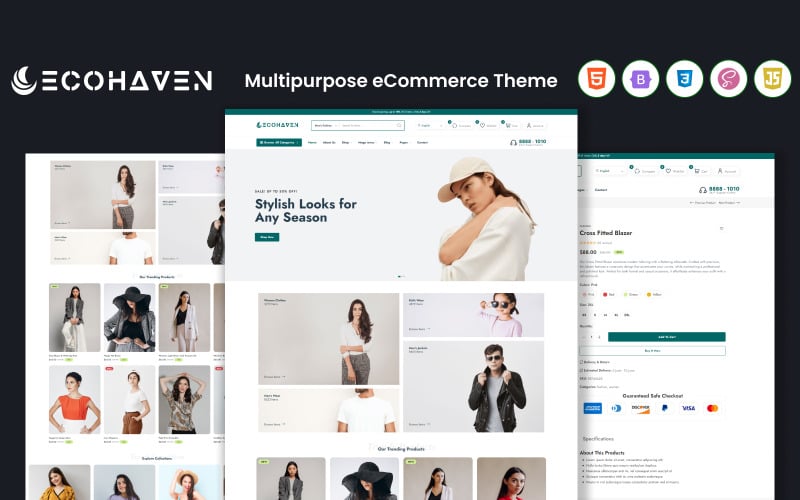 Ecohaven - Plantilla HTML de comercio electrónico multipropósito
