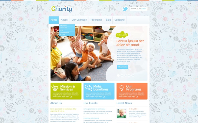 Barn-välgörenhets WordPress-tema