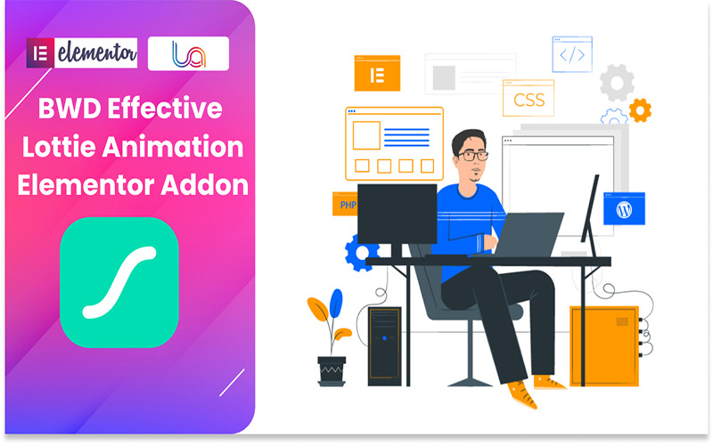 BWD Effective Lottie Animation WordPress beépülő modul az Elementorhoz