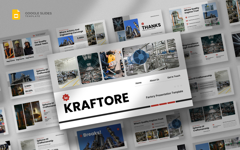 Kraftore – шаблон Google Slides для фабрик і промисловості