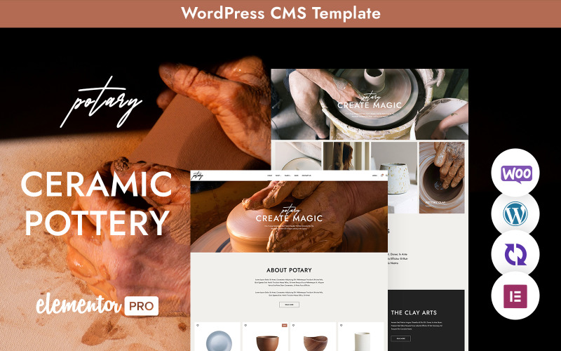 Potary – Mehrzweck-Responsive-WordPress-Theme für Keramik und Töpferei