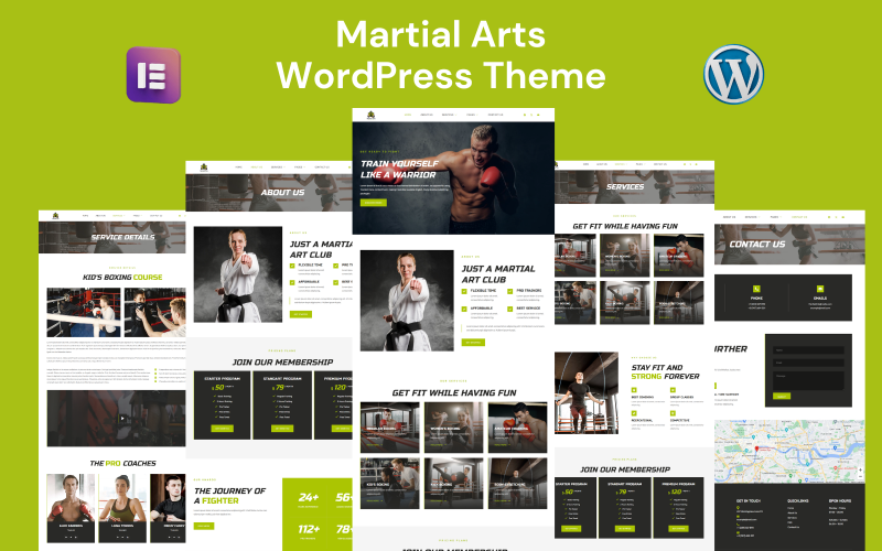 Tema de WordPress Elementor de artes marciales