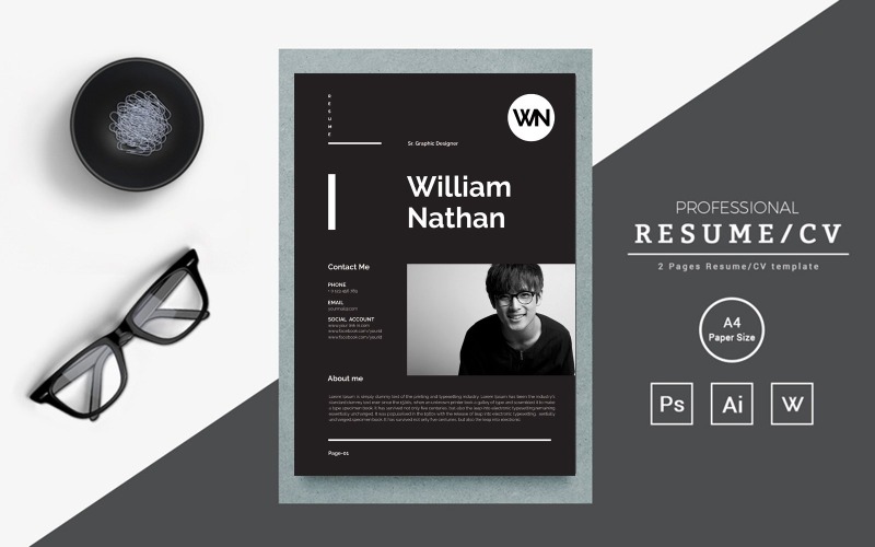Grafisch ontwerper CV-sjabloon