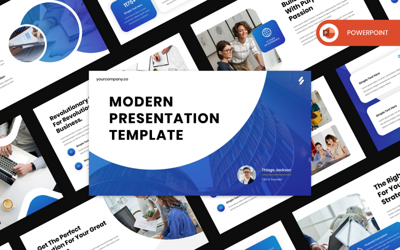 Bluez - Шаблон PowerPoint для современного бизнеса