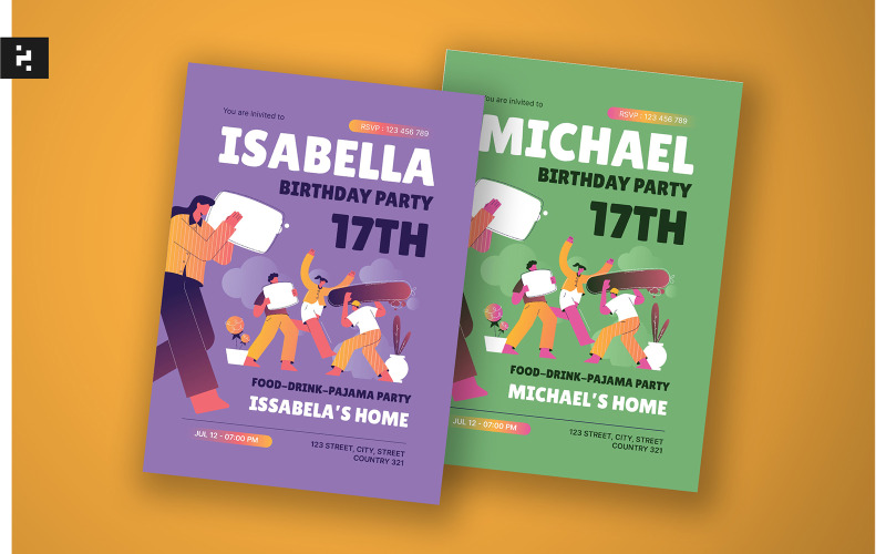 Invitation créative à une fête d'anniversaire pour adolescents