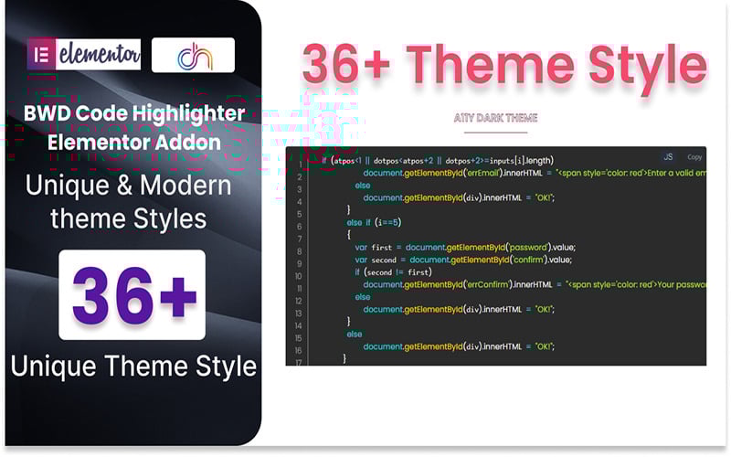 Code Highlighter WordPress Plugin für Elementor
